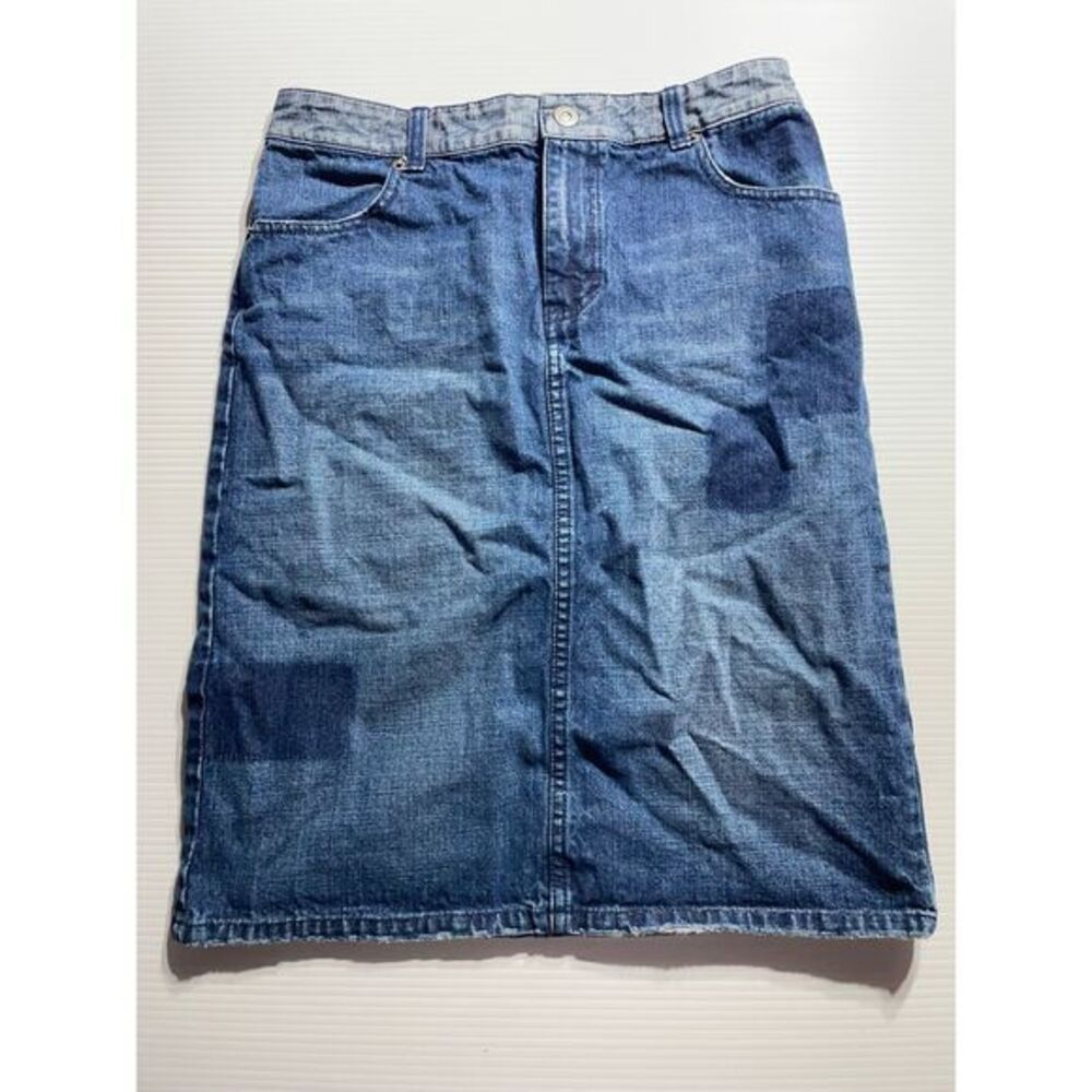 Armani Exchange Classic Denim Midi Skirt with Back Pockets Casual Blue size 2